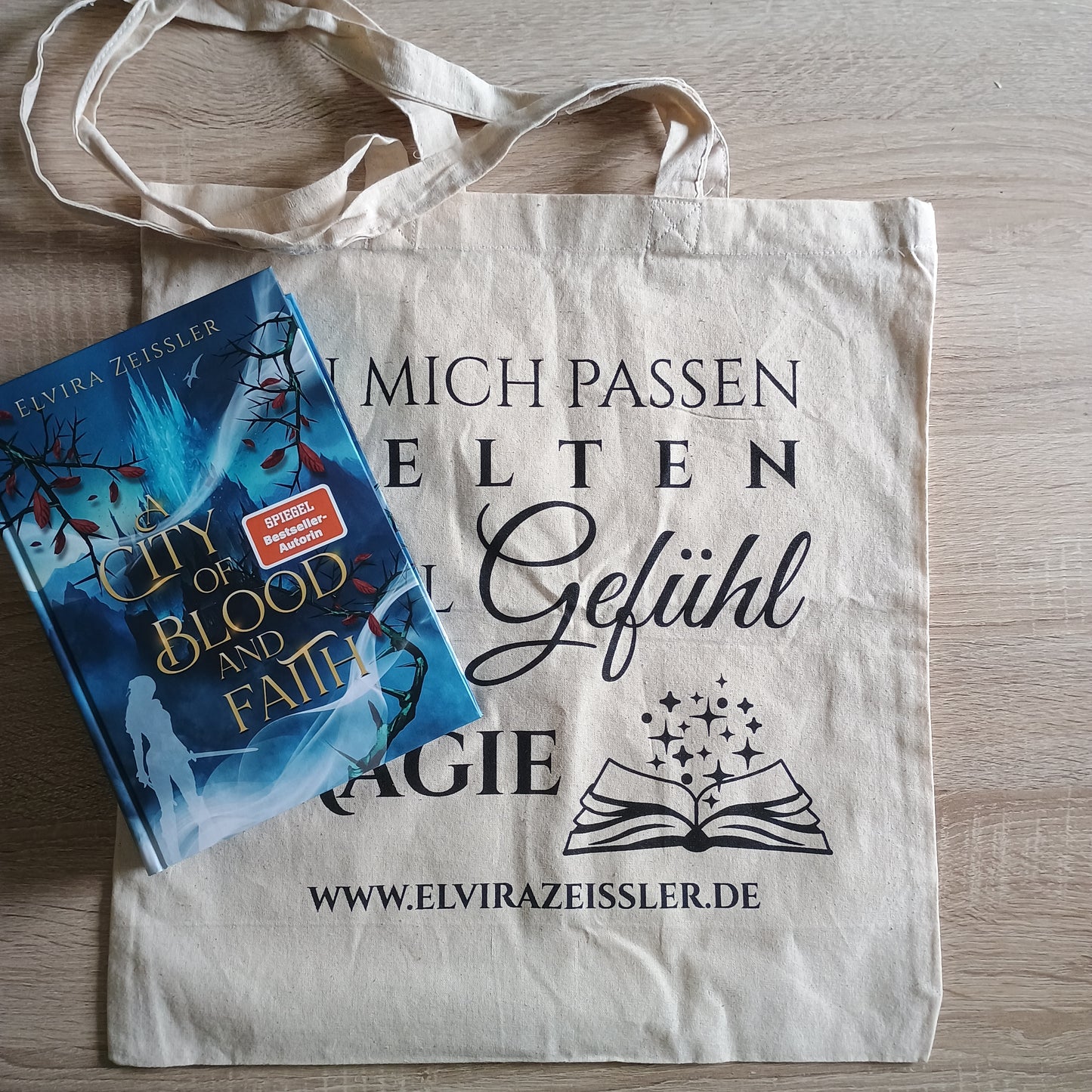 Jute-Beutel "Buchwelten voll Gefühl und Magie"