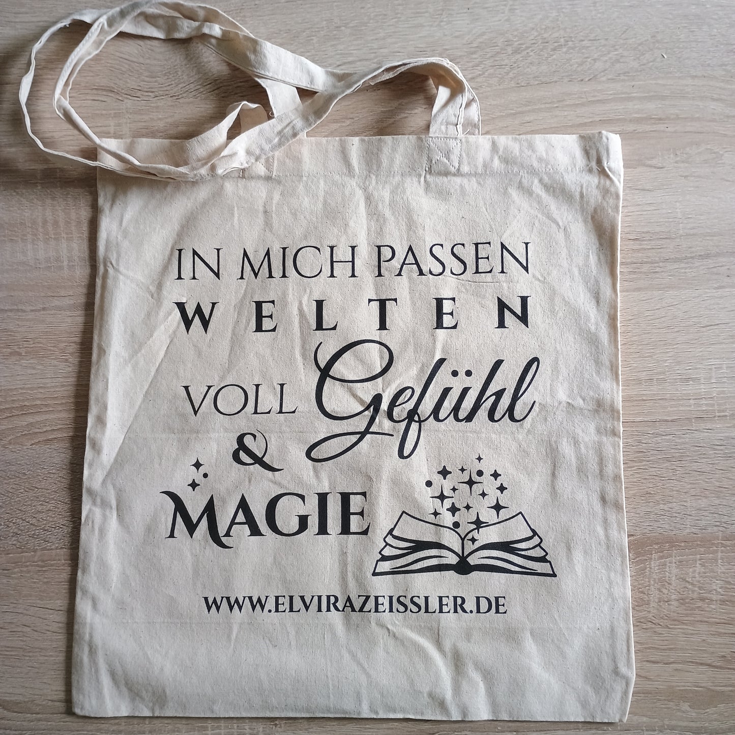 Jute-Beutel "Buchwelten voll Gefühl und Magie"